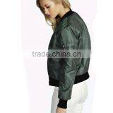 Zm50317b New Style Women Clothes Europe Autumn and Winter Coats Pure Color Fashion Zipper Stand Collar Lady Coat thumbnail-5