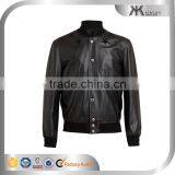 High Quality Men's PU Leather Ribbing Collar and Bottoms Warm Jacket thumbnail-1