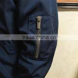 Custom Wholesale Plain Zip Front Bomber Jacket For Children thumbnail-4