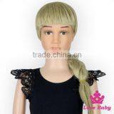 Solid White Color Baby Romper Infant Shoulder Lace Trim Sleeveless Romper Clothes Knit Cotton Baby Romper Pearl Top thumbnail-3