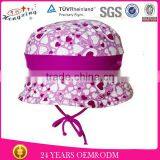 Pink Floral Cheap Kids Buckets Hats With String thumbnail-1