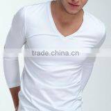 Men's Long Sleeve V-neck Pure Color Fashion R0026 thumbnail-2