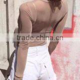 Runwaylover 112 New Style 2017 Ladies Sexy Turtleneck Transparent Blouse thumbnail-2