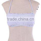 Whlolesale Hot Sale Monogrammed Seersucker Ruffle Bandeau Top thumbnail-2