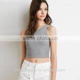 Womens Cheap Solid Color Streetwear Sports Crop Tops/sleeveless t Shirt thumbnail-1
