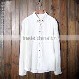 2016 Vintage Style Solid Color Men Classic Fit Linen Top, Linen Shirt, Casual Shirt thumbnail-4