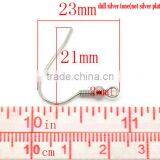 Silver Tone Earring Wire Hooks 21x23mm0 Pairs thumbnail-2