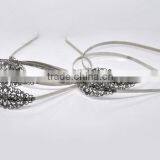 Wholesale Silver Tone Flower Headbands Hair Band 4.7mm Wide thumbnail-3