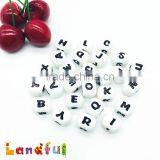 12mm English Letters Baby Bracelet Beads Alphabet Teething Silicone Beads thumbnail-2