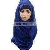 Hot Sale Summer Spring Women Muslim Hijab Scarf Fashion Plain Color Cotton Scarves thumbnail-4