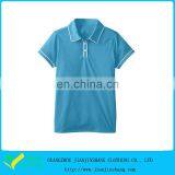 Ligh Blue Color Dri Fit Jersey Cool Pass Children Pipped Golf Shirts thumbnail-1
