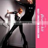 Women Sexy Back Hollow Out Wet Look Faux Leather Catsuit Wholesale thumbnail-1