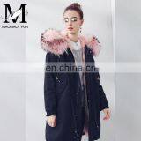 Custom Soft Cheap European Style Real Fox Fur Lining Women Hooded Coat thumbnail-1