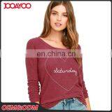 Wholesale New Fashion Style Backless Ladies Shirts Sweat Long Sleeve Casual Woman Shirt thumbnail-2