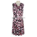 Abstract Print Milky FDY Fabric Old Women Dress Women Wear thumbnail-1