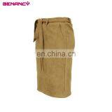 American Apparel Ladies Suede Pencil Bodycon Knee Length Skirt thumbnail-2