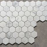 Oriental White Hexagon Marble Mosaic Floor Tiles Backsplash Mosaic thumbnail-5
