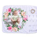 Premium Extra Soft Fleece Custom Digital Printing Soft Baby Monthly Milestone Blanket thumbnail-7