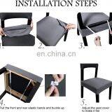 Stretch Spandex Jacquard Dining Chair Seat Cover Waterproof Removable and Washable Dustproof Dining Chair Cushion Seat Cover thumbnail-4
