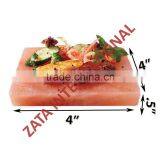 Himalayan Natural Crystal Rock Salt Tiles Plates Slabs Block Size 4 x 4 x 0.5 Inch for BBQ Barbecue Cooking searing Serving