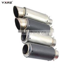 High quality  carbon fiber steel muffler pipe inlet 60.5mm exhaust pipes motorcycle