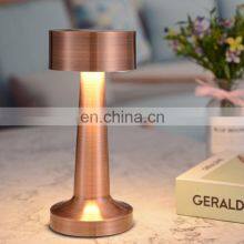 Rechargeable LED Table Night Light Mini Gold Cordless Restaurant Touch Pool Usb Table Lamp for Hotel and Bar thumbnail-4