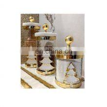 Christmas Eve Decoration Kitchen Storage Coffee Canisters/New Year Designer X-Mas Canisters