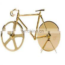 Gold Plated Cycle Design Pizza Cutter