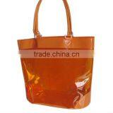 Factory beach towel bag vinyl beach bag girls large waterproof bag orange color