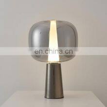 Chrome/Gold/Rose Gold Glass Table Light Post Modern Table Lamp Glass Bedside Night Lamp thumbnail-2
