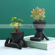 Amazon Hot Desktop Decorative Pots Succulent Plant Cute Human Design Flower Pots & Planters thumbnail-3