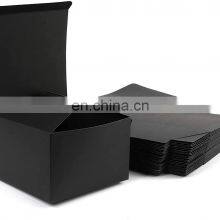 Индивидуально изготовленные с логотипом роскошные ручной работы декоративные упаковочные коробки из черной свечной бумаги и картона для косметических изделий, ремесел и подарков