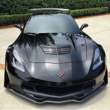 Chevrolet Corvette C 7stingray 2014 + Z06 Painted Carbon Fiber Bumper Extends Separator Front Lip thumbnail-4