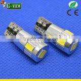 High Light T10 168 6 SMD 5630 LED Bulb Error Free Car Canbus Light 210LM HGCA Led Car Light