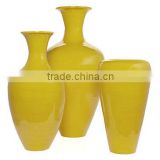 High quality best selling eco friendly spun lemon lacquer bamboo vase in Viet Nam