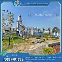 Shenzhou-1 Rocket Amusement Equipment Combination, Large-scale Multifunctional Climbing Slide thumbnail-1