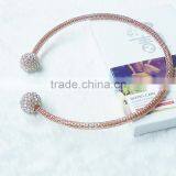 Europe and America Fashion High-grade Open Collar Crystal Ball Pendant Necklace thumbnail-2