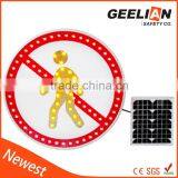 Solar Led Traffic Sign Warning Flashing Light
