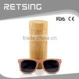 Bamboo tube case for bamboo sunglasses, wood cylinder sunglass case