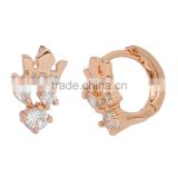 Earring, Fashion Gold Jewelry Square Crystal Zircon Setting Brass Earring, Earring Jewelry Wholesale P9425