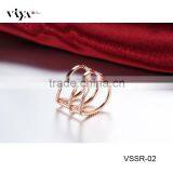 Manufacturers Wholesale 925 Sterling Silver cz Design Ring With PVD Plating thumbnail-4