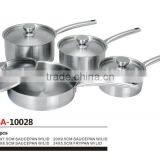 8pcs High Quality 304 Stainless Steel Cookware Pans Straight Bottom for Wholesale