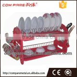Chrome iron stainless steel dish rack with tray