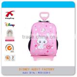 Little girl pink wheels bag for school