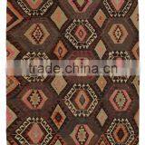 Diamond Hand Knotted Vintage Kilim Rug thumbnail-1