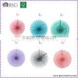 Cheap Handmade Wedding Party Decoration Hanging Round Tissue Paper Fan