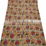 Indian Handmade Kantha Quilt Queen Bedspread Cotton Blanket Gudari beauty