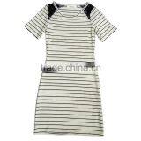 New Arrive High Quality Western Short Sleeve Dress Cotton Fashion Ladies Dress for Office or Daily Life thumbnail-2