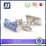 Wathet Hexagon Cufflinks With Brand Logo thumbnail-3