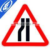 600mm Reflective Traffic Road Narrow Left Fold up Sign Face